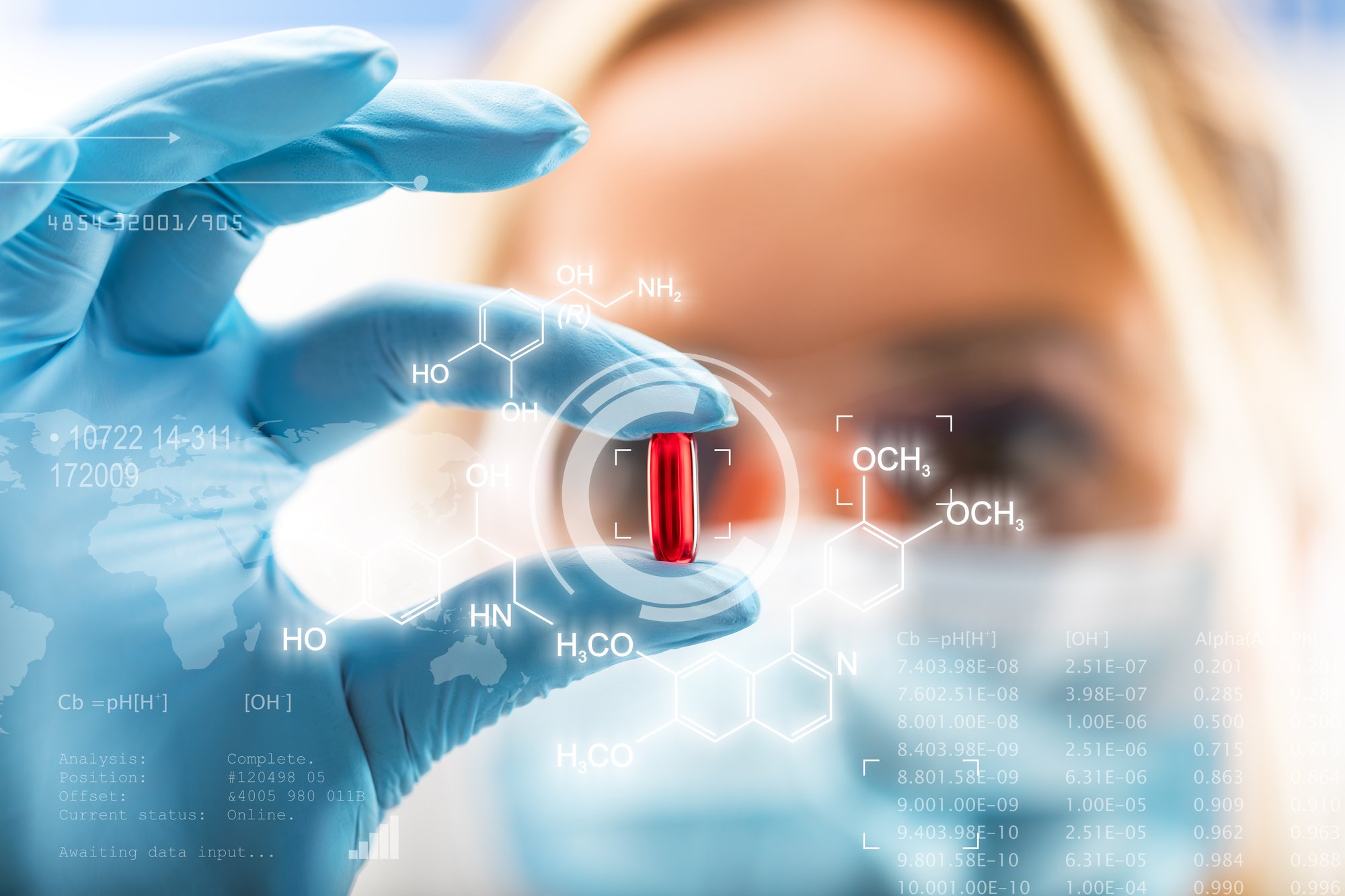 5. inspiring medical healthcare health tech biotech breakthrough pharma scientist holding up medical breakthrough pill