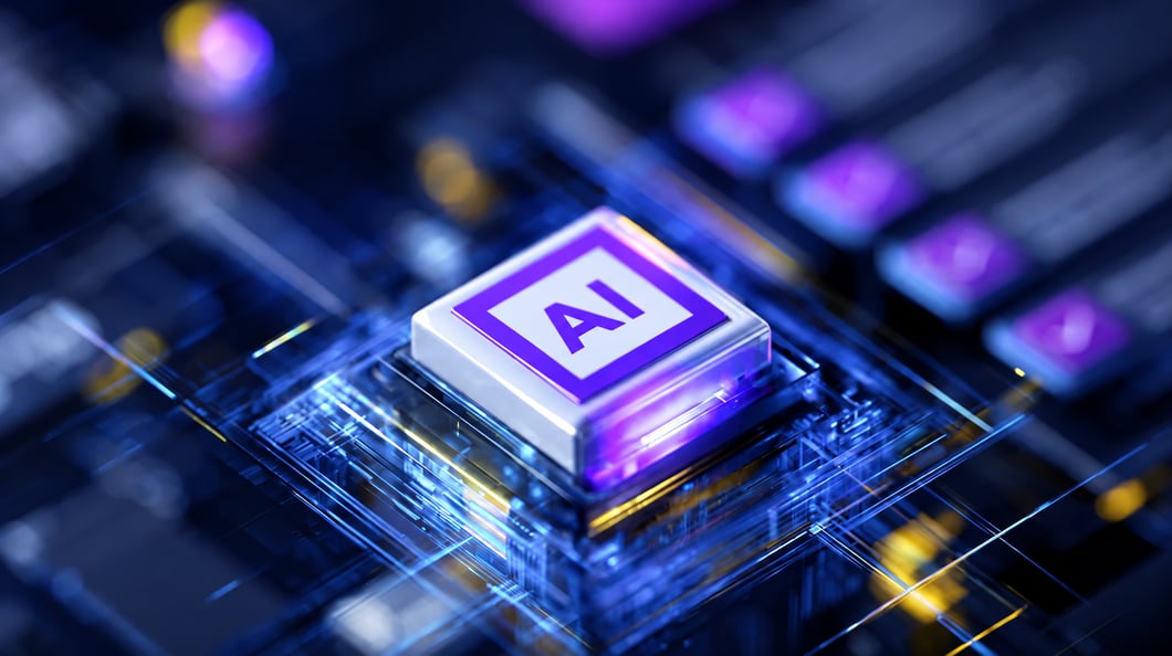 High tech furturistic AI accuracy button for healthcare health tech biotech life sciences PR & Marketing 