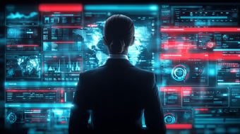  AI search marketer looking at data and analytics fom ai search generative engine optimization 