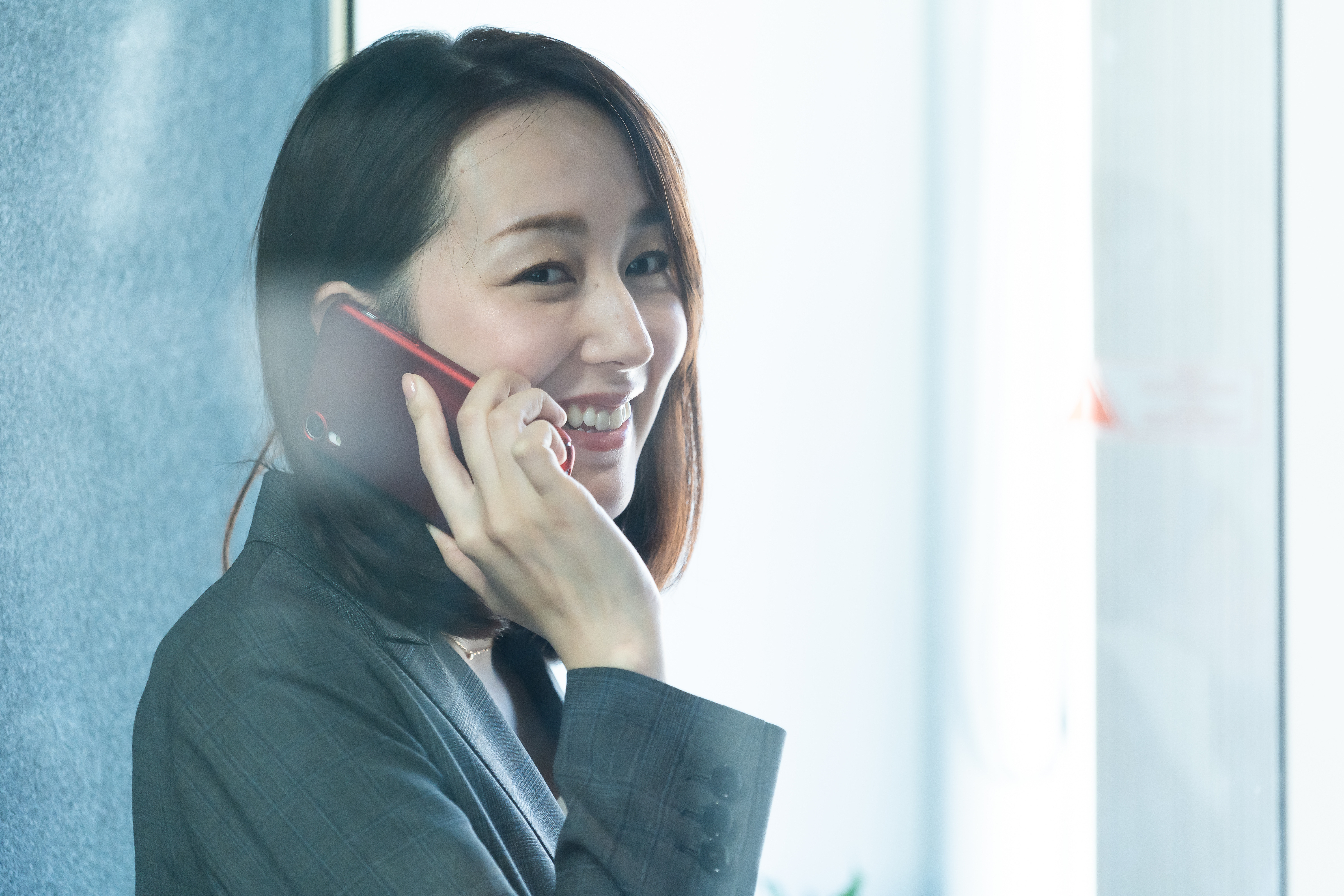 Woman on phone, new board members
