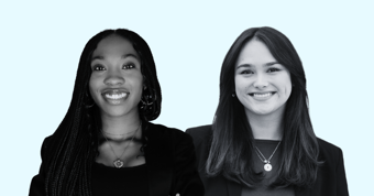  Meet the KNB marketing + PR healthcare health tech interns - Kat (left) + Audrey (right) 