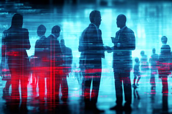  People standing at health tech conference HIMSS conference 2026 key takeaways 