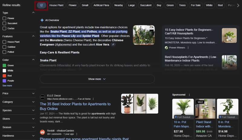 SERP Filters