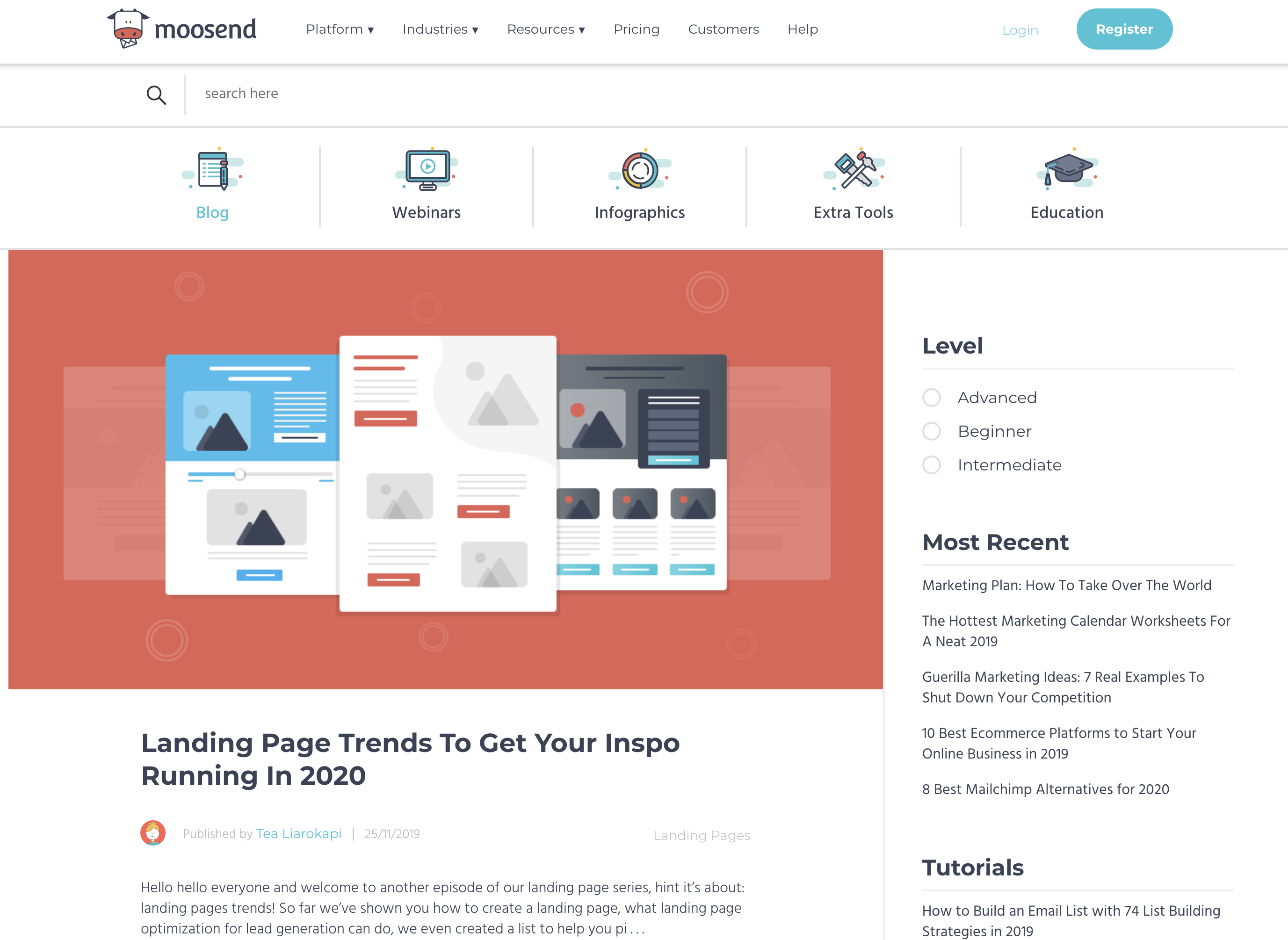 Moosend Content Marketing Success