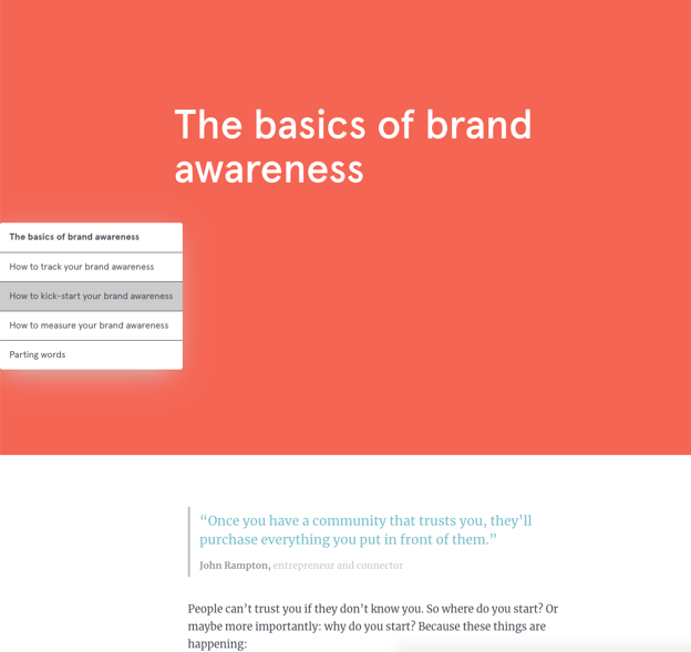 Typeform Content Pillar Example