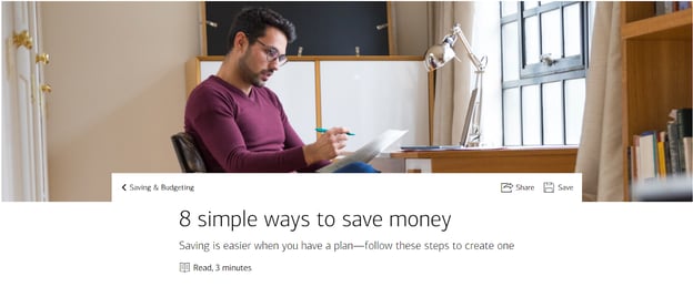 Finance content writing example