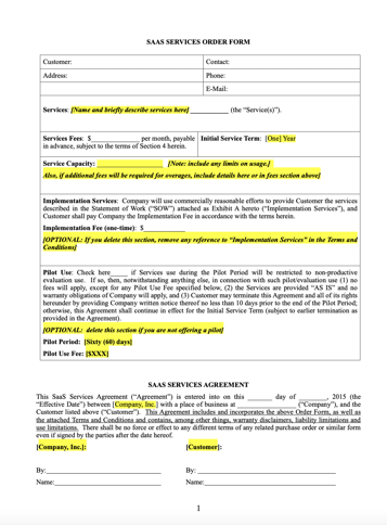 SaaS contract best practices