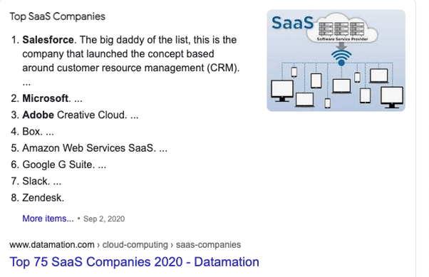 Structured Snippets
